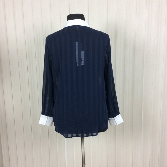 BCB Generation, Large, Navy, Boyfriend Blouse - Picture 3 of 8